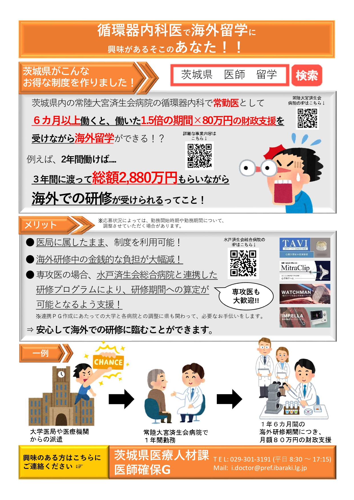 循環器内科医海外研修費支援事業